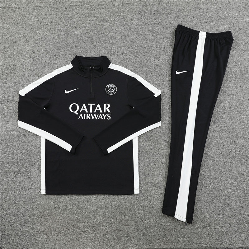 23/24 PSG Black 1/4 Zip Tracksuit