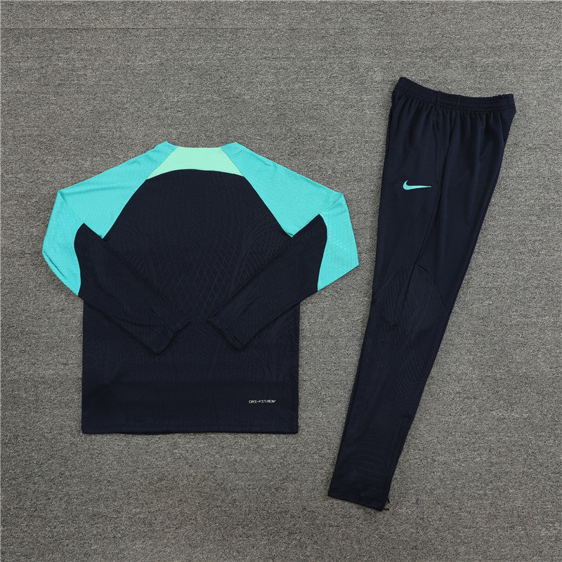 23/24 FC Barcelona Navy And Light Blue 1/4 Zip Tracksuit