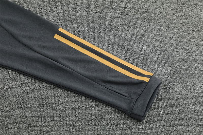 23/24 Arsenal FC Dark Grey And Gold 1/4 Zip Tracksuit