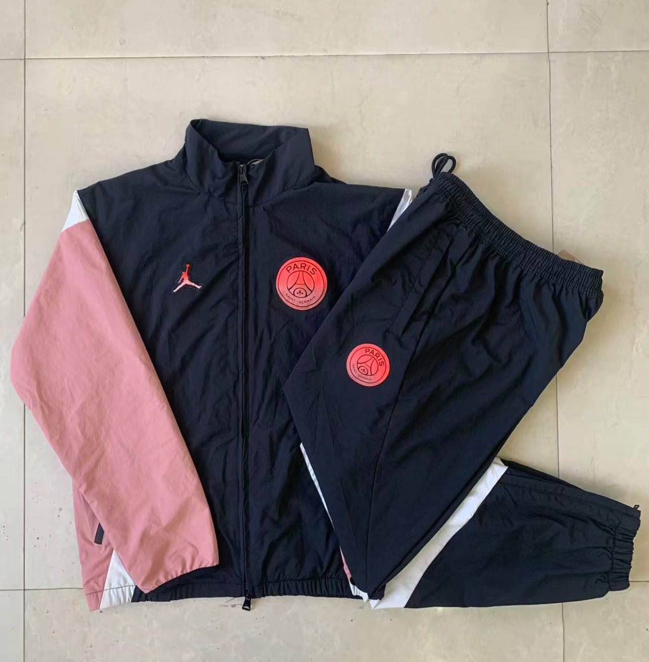 25/26 PSG Black And Pink Woven Tracksuit
