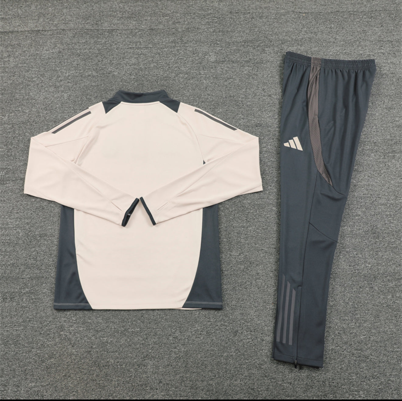 24/25 Real Madrid Beige 1/4 Zip Tracksuit