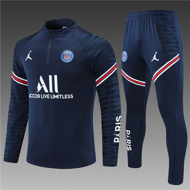 21/23 Jordan x PSG Navy 1/4 Zip Tracksuit