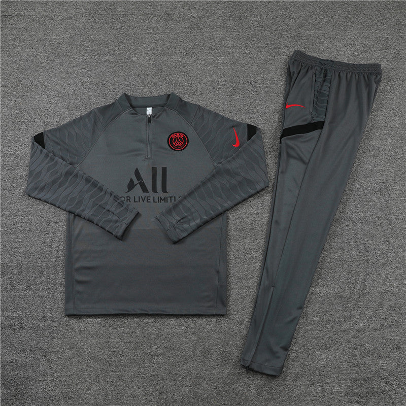 21/22 PSG Dark Grey 1/4 Zip Training Tracksuit