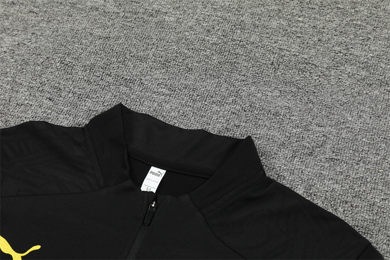 24/25 Borussia Dortmund Black 1/4 Zip Tracksuit
