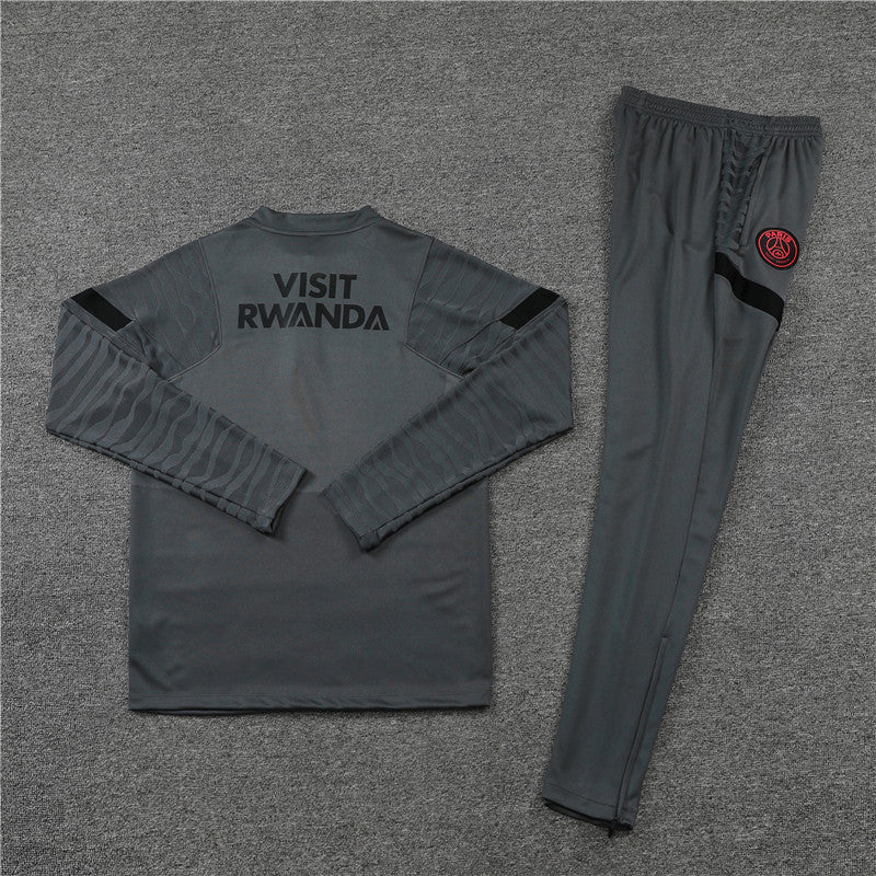 21/22 PSG Dark Grey 1/4 Zip Training Tracksuit