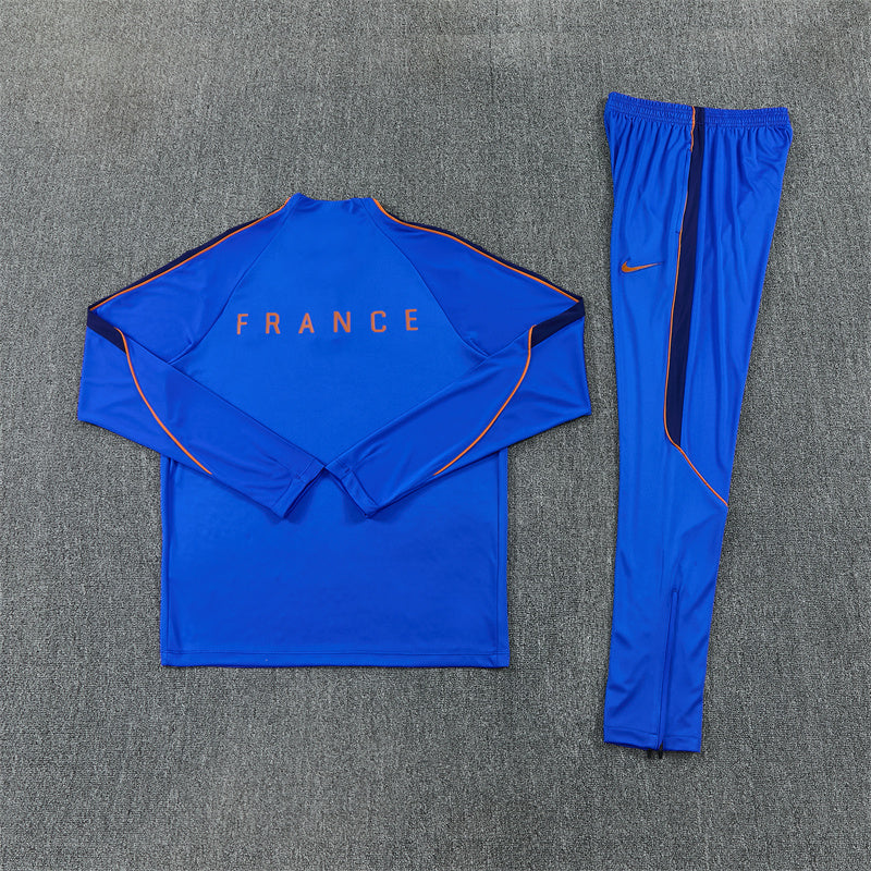 France Royal Blue 1/4 Zip Tracksuit