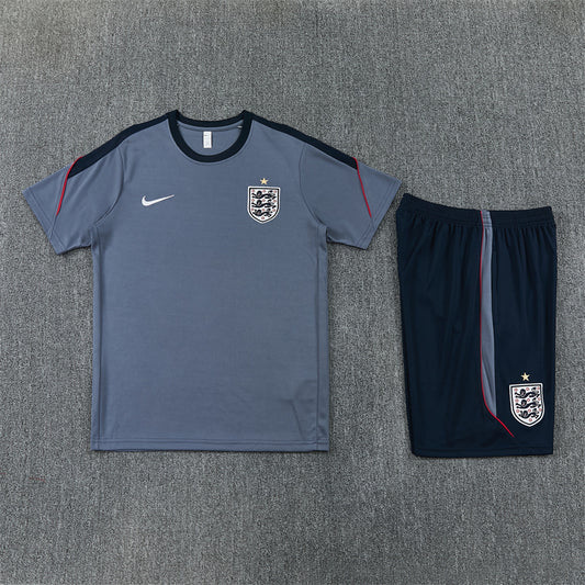 England Grey/Blue Shorts Training Set