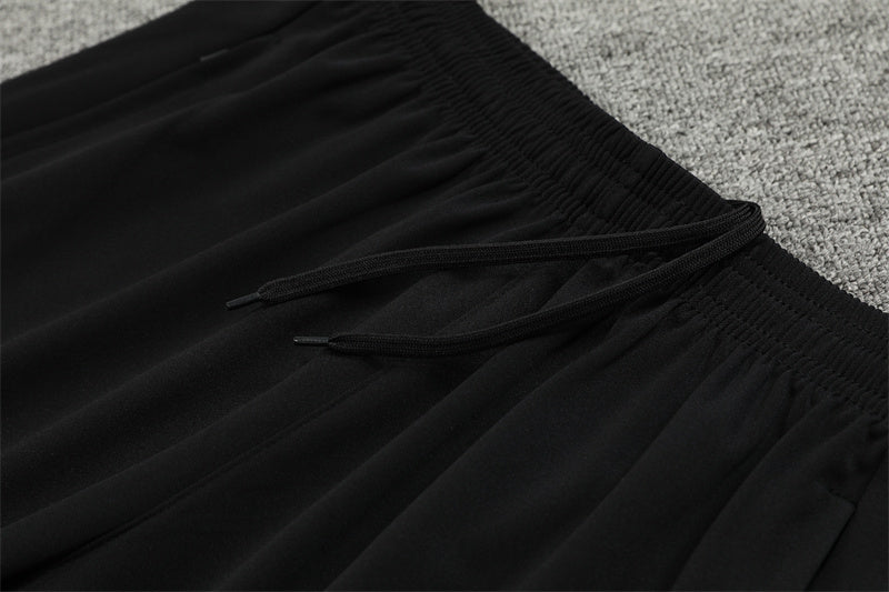 2025 Brazil Black And Green 1/4 Zip Tracksuit