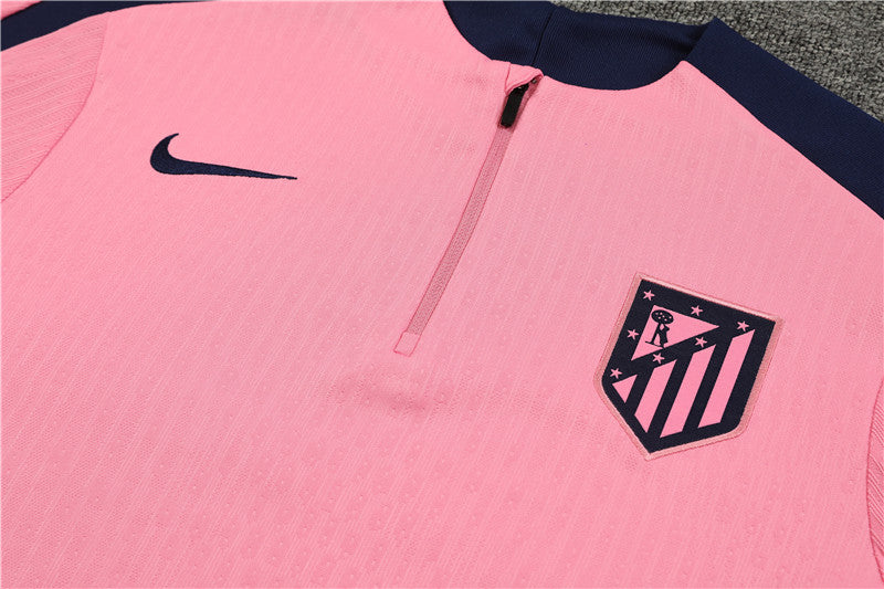 24/25 Atletico Madrid Pink And Blue 1/4 Zip Tracksuit