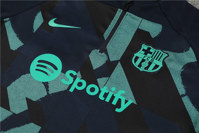 23/24 FC Barcelona Blue Camo 1/4 Zip Tracksuit