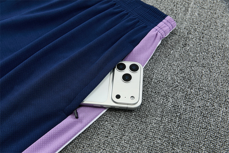 South Korea Blue/Purple Shorts Training Set