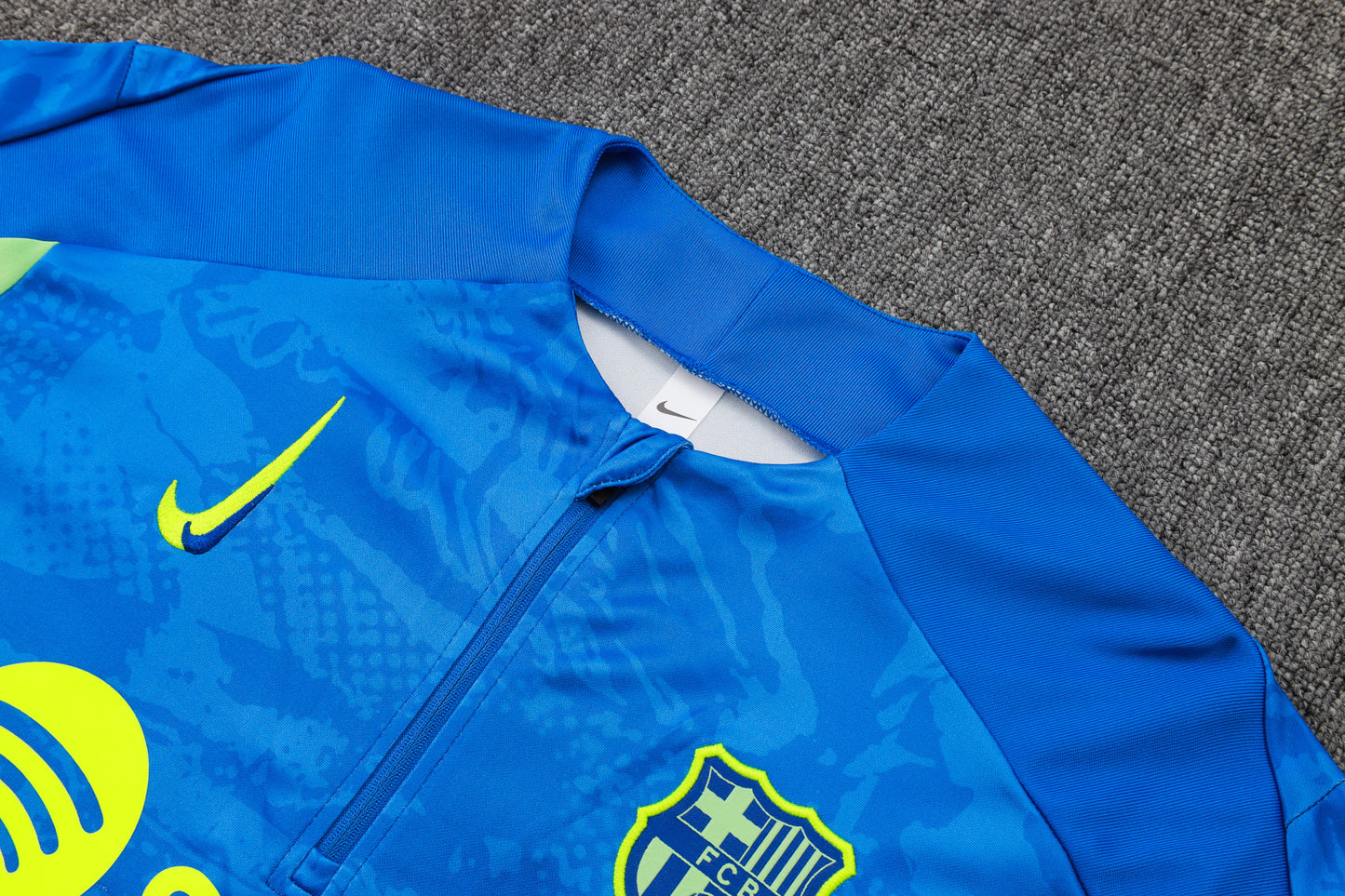 24/25 FC Barcelona Blue And Green 1/4 Zip Tracksuit