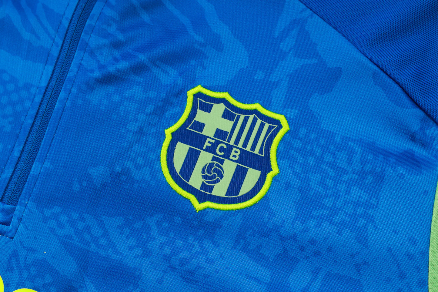 24/25 FC Barcelona Blue And Green 1/4 Zip Tracksuit