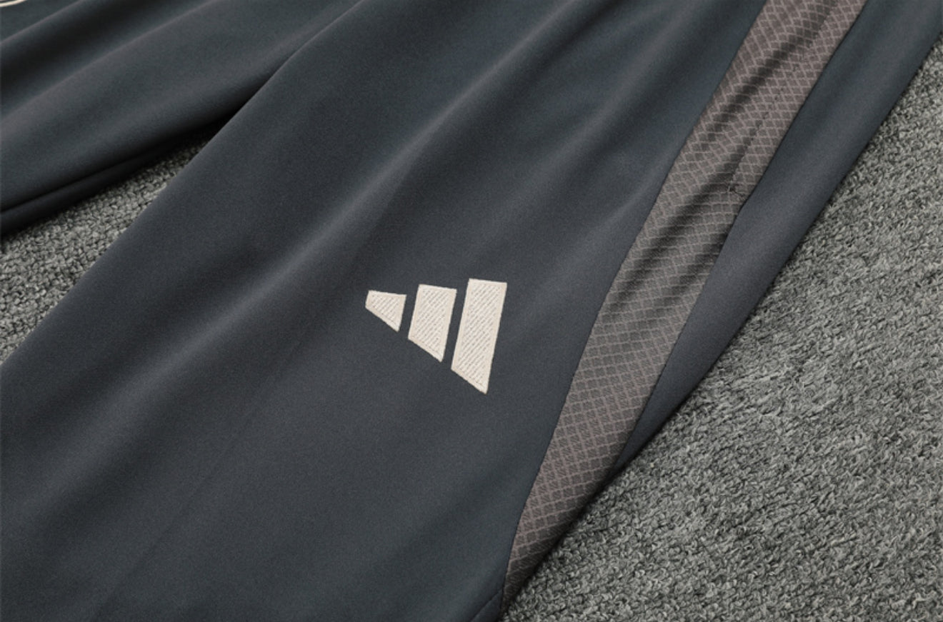24/25 Real Madrid Dark Grey 1/4 Zip Tracksuit