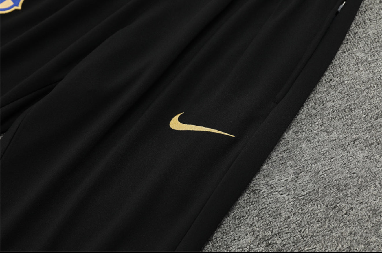 24/25 FC Barcelona Black And Gold 1/4 Zip Tracksuit