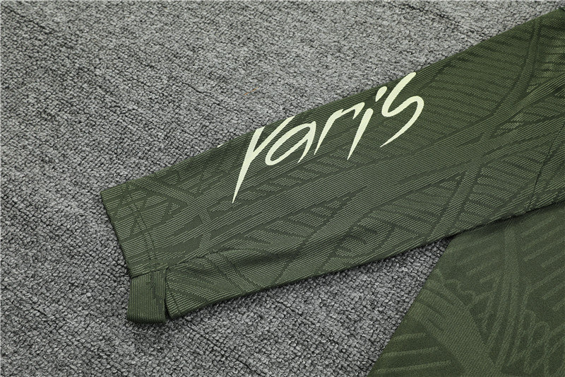 23/24 Jordan x PSG Dark Green 1/4 Zip Tracksuit