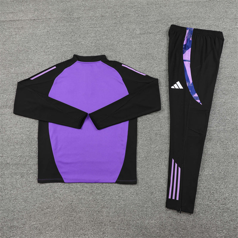 2025 Germany Purple And Black 1/4 Zip Tracksuit