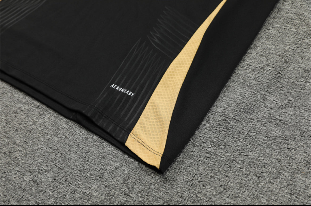 24/25 Real Madrid Black And Gold Tracksuit