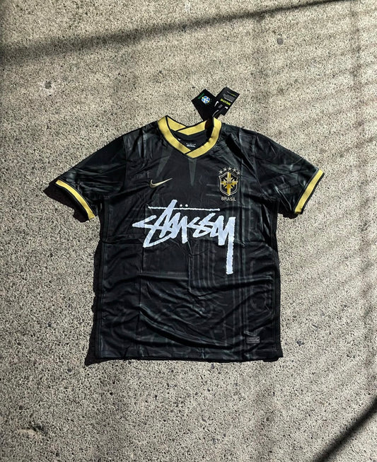 Black/Gold Brazil x Stussy Jersey