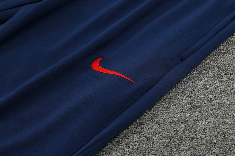 24/25 Blue, White And Red 1/4 Zip Tracksuit