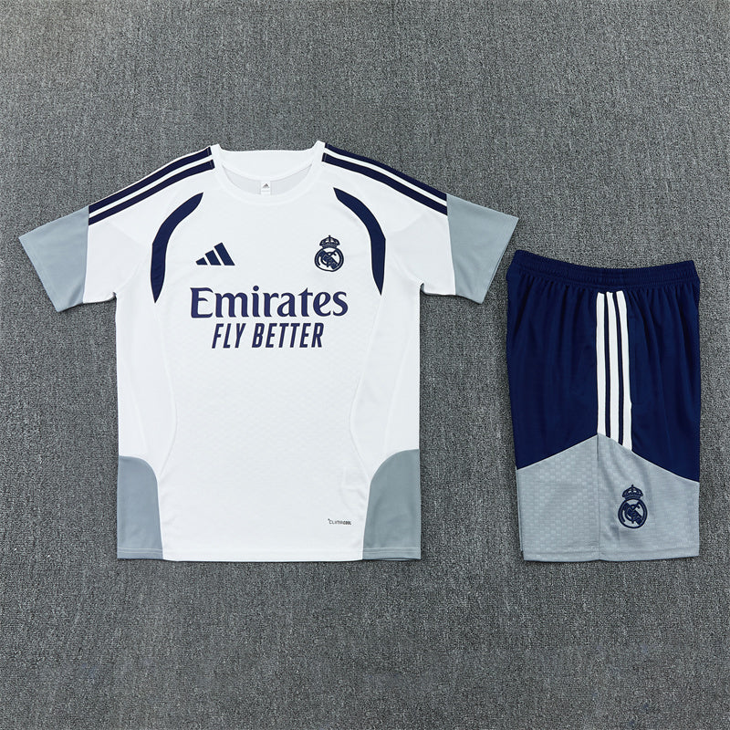 26/27 Real Madrid White/Blue Shorts Training Set