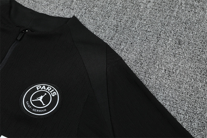 25/26 PSG Black Jumpman 1/4 Zip Tracksuit