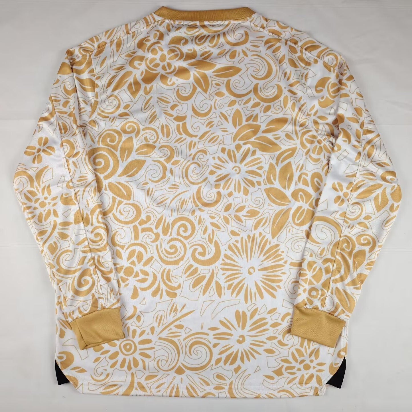 Gold And White Palestine Jersey (Long Sleeve)