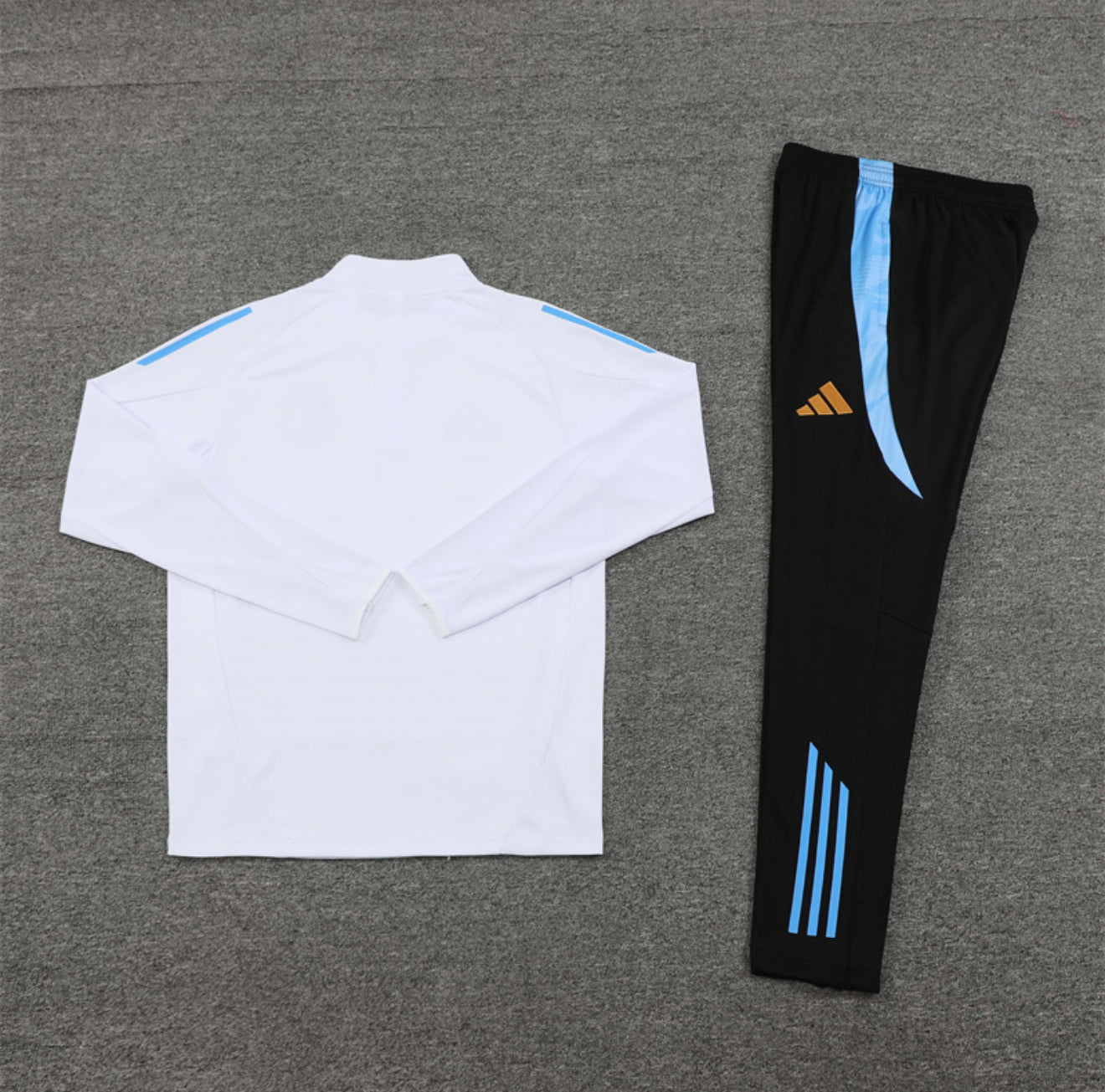 2025 Argentina White And Black 1/4 Zip Tracksuit