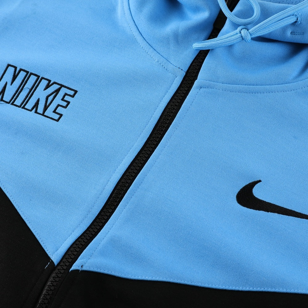 Nike Repeat Blue And Black Hooded Tracksuit