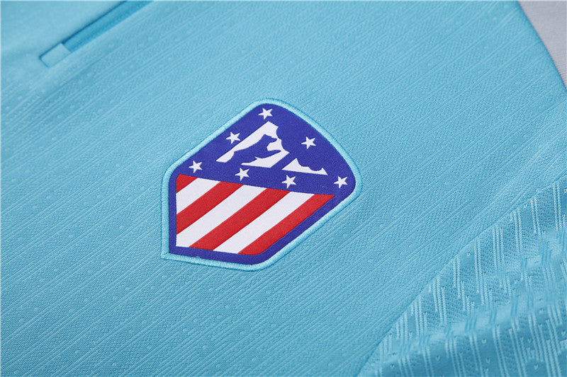 24/25 Atletico Madrid Light Blue And Grey 1/4 Zip Tracksuit