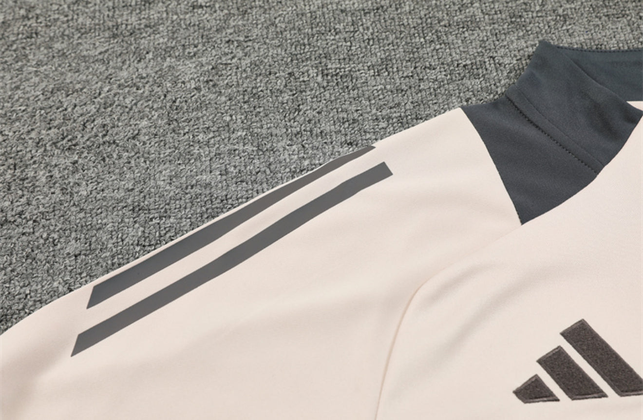 24/25 Real Madrid Beige 1/4 Zip Tracksuit