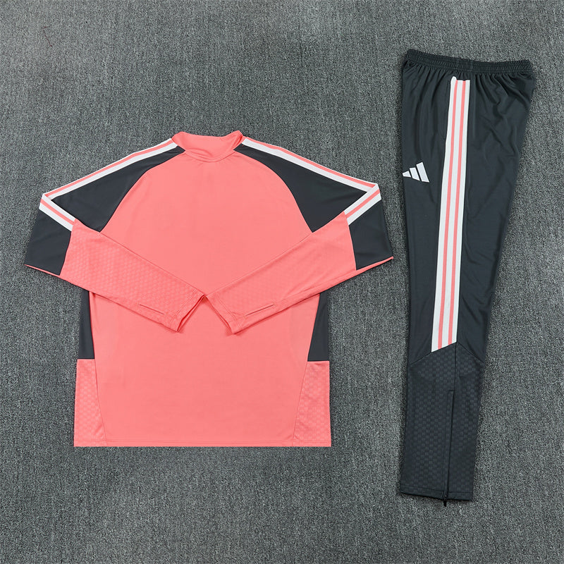 Real Madrid Salmon Pink 1/4 Zip Tracksuit