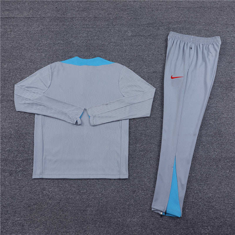 24/25 Atletico Madrid Grey 1/4 Zip Tracksuit