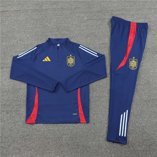 2025 Spain Blue 1/4 Zip Tracksuit
