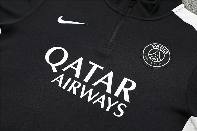 23/24 PSG Black 1/4 Zip Tracksuit