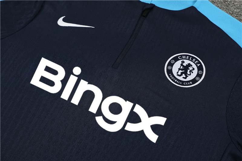 24/25 Chelsea FC Darl Blue 1/4 Zip Tracksuit