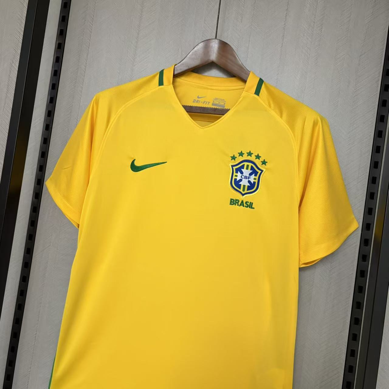 2018 Retro Brazil Home Jersey