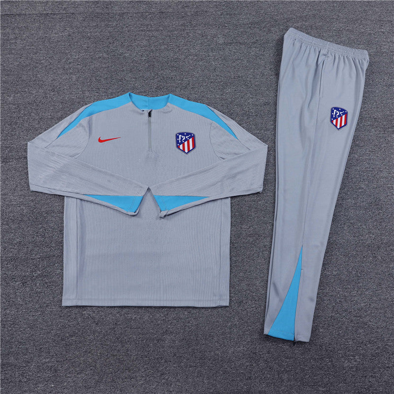 24/25 Atletico Madrid Grey 1/4 Zip Tracksuit