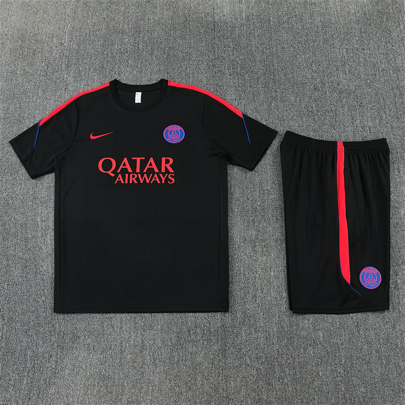 26/27 PSG Black/Red Shorts Training Set