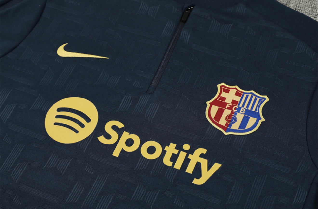 24/25 FC Barcelona Blue And Gold 1/4 Zip Tracksuit