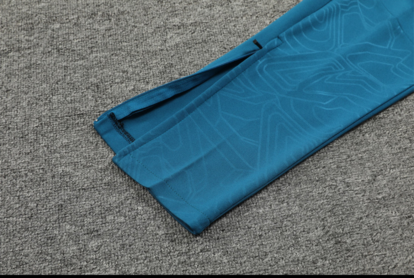 24/25 Marseille White And Blue 1/4 Zip Tracksuit