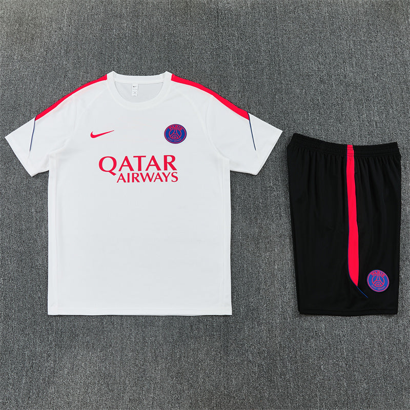 26/27 PSG White/Black/Red Shorts Training Set