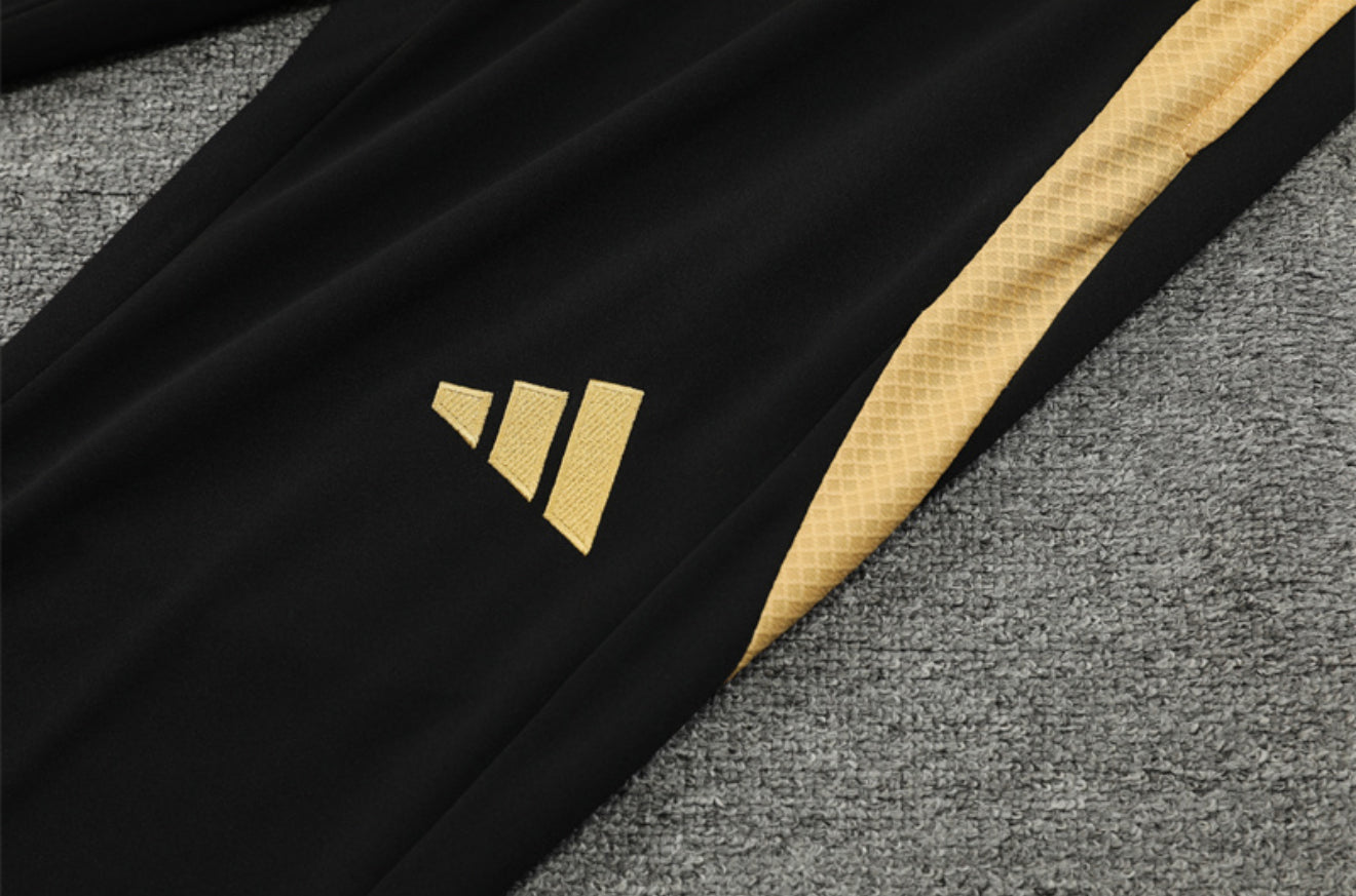 24/25 Real Madrid Black And Gold Tracksuit