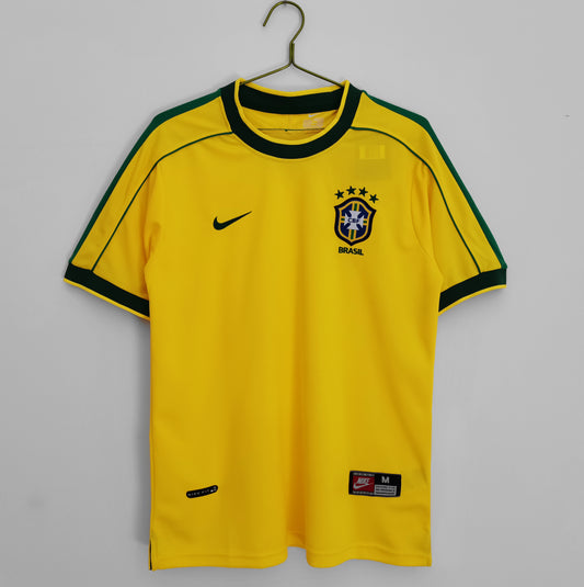 1998 Brazil Retro Home Jersey