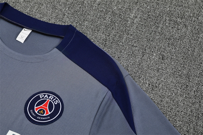25/26 PSG Grey/Blue Shorts Training Set
