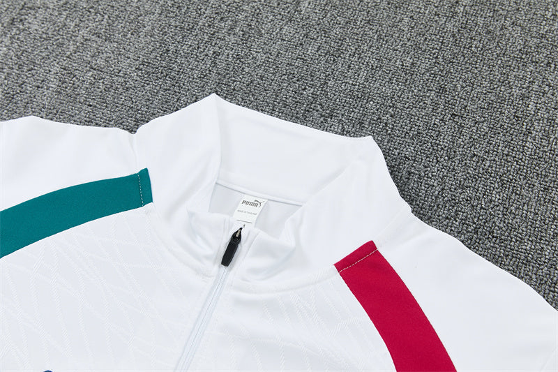 2026 Portugal White And Green 1/4 Zip Tracksuit