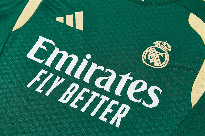 26/27 Real Madrid Green/Gold Shorts Training Set