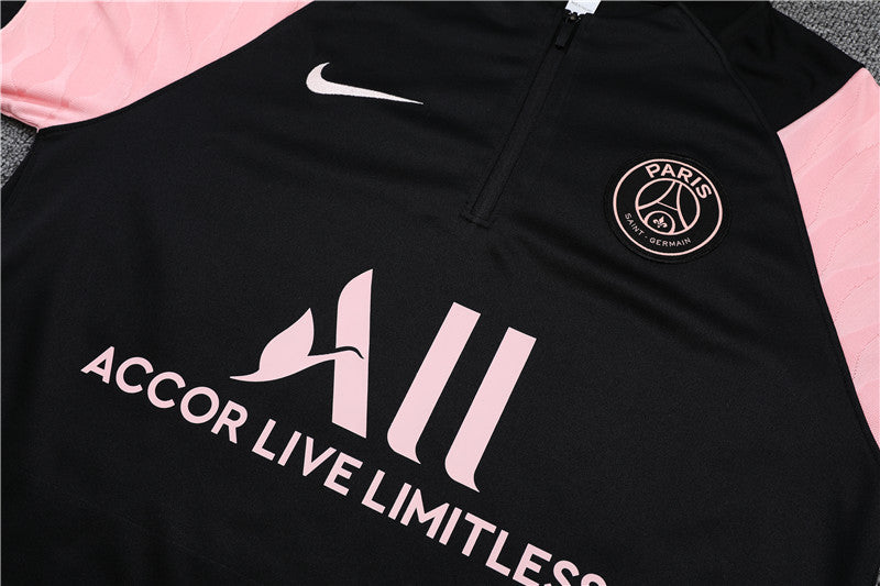 21/22 PSG Pink And Black 1/4 Zip Tracksuit