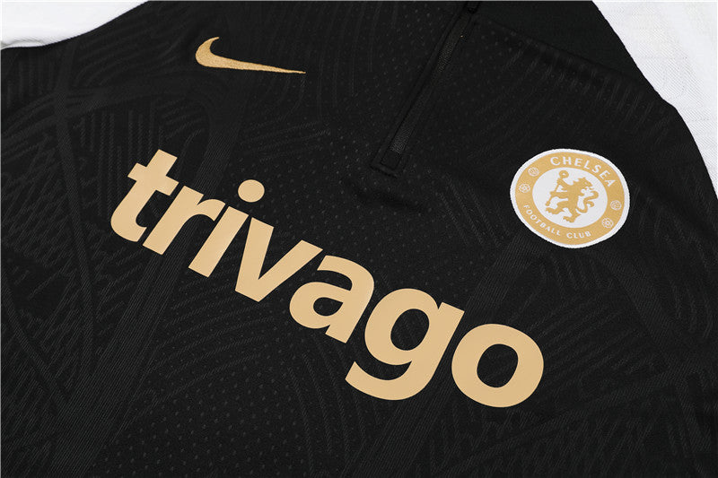 23/24 Chelsea FC Black 1/4 Zip Tracksuit