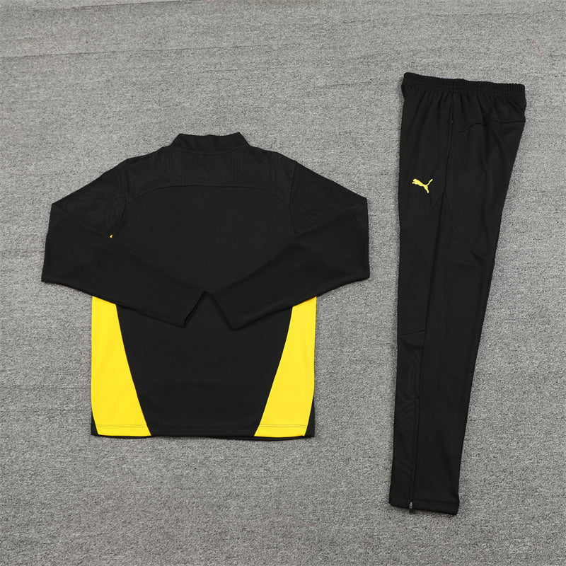 24/25 Borussia Dortmund Black 1/4 Zip Tracksuit